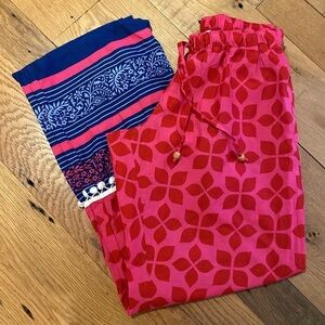 Punjammies by SUDARA Bright & Happy Cotton PJ Lounge Pants Pink Blue Red XS